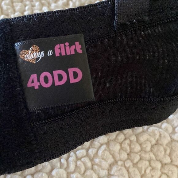 Always A Flirt Black Strapless Comfy Relaxed Fit Women Size 40DD Bra - Picture 4 of 5